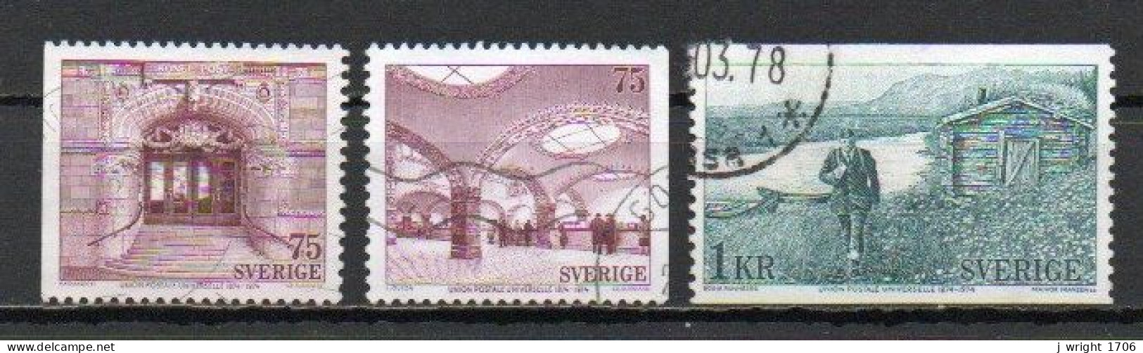 Sweden, 1974, UPU Centenary, Set, USED - Gebraucht