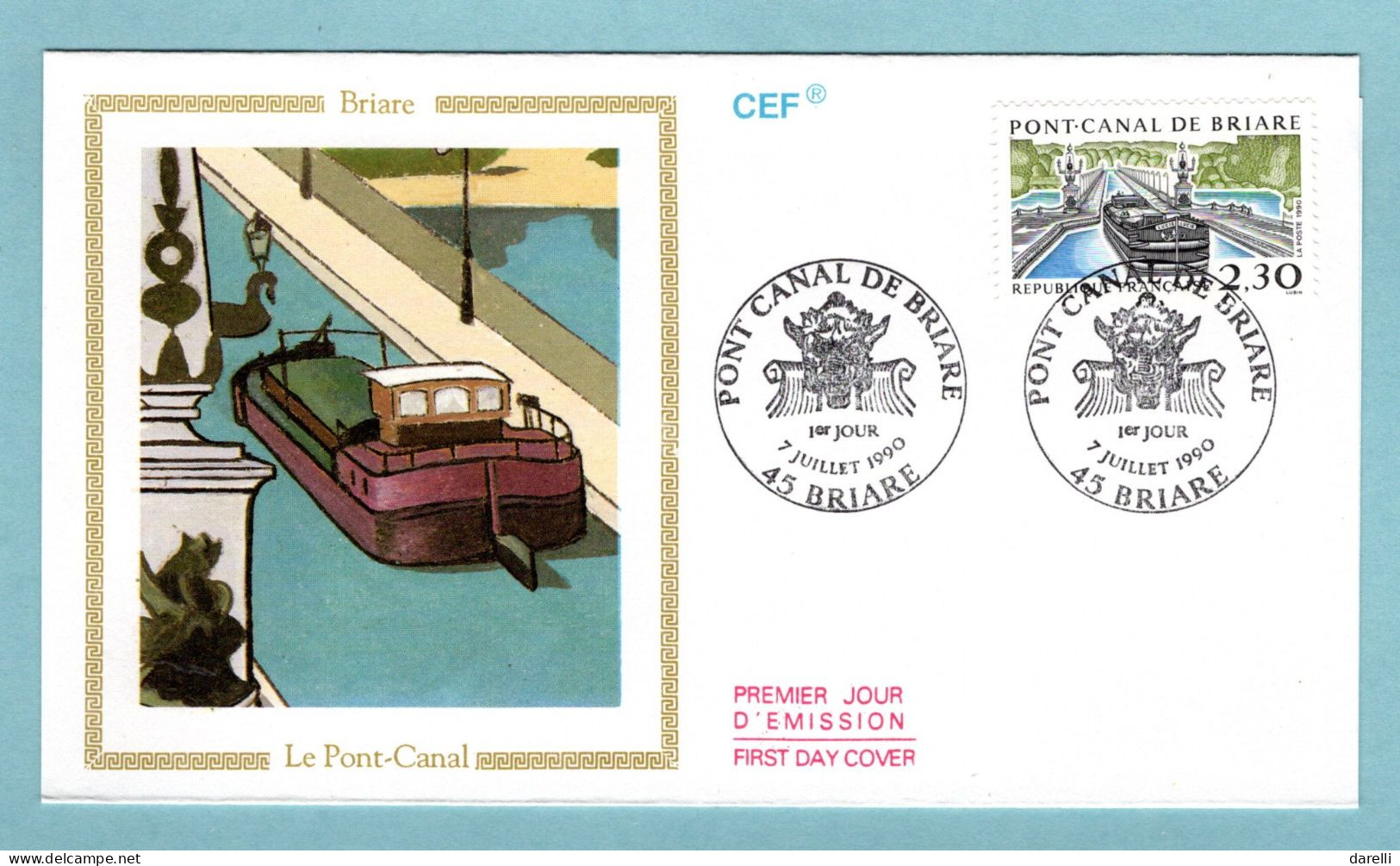 FDC France 1990 - Pont-Canal De Briare - YT 2658 - 45 Briare - 1990-1999