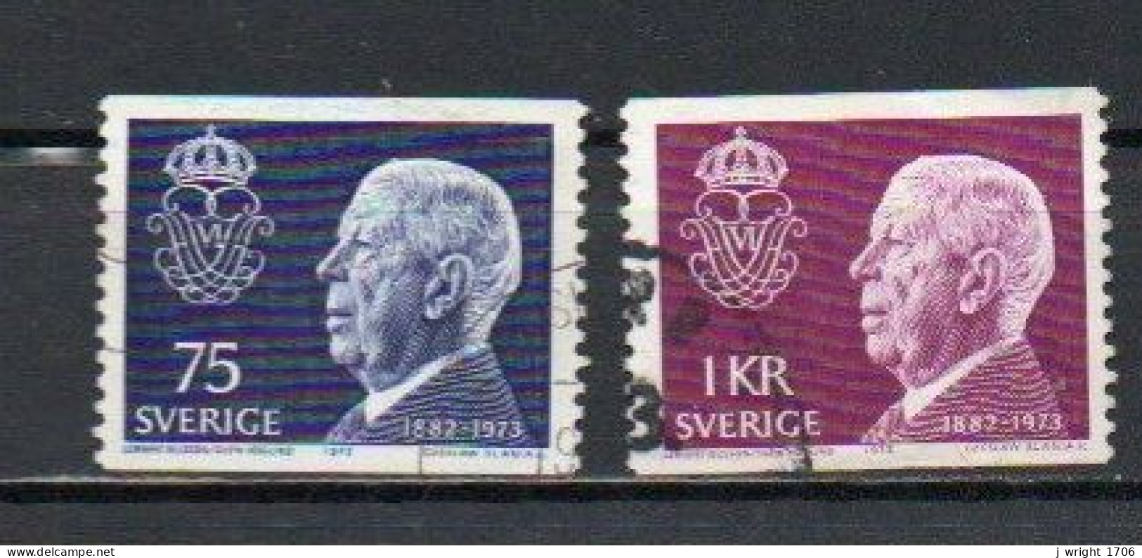 Sweden, 1973, King Gustav VI Adolf, Set, USED - Oblitérés