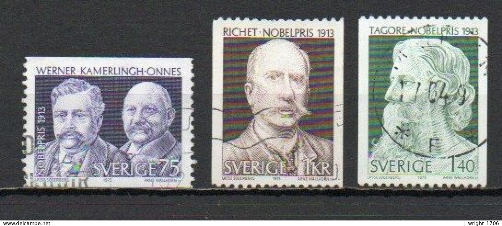 Sweden, 1973, Nobel Prize Winners 1913, Set, USED - Gebruikt