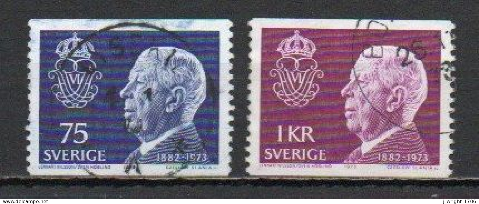 Sweden, 1973, King Gustav VI Adolf, Set, USED - Gebraucht