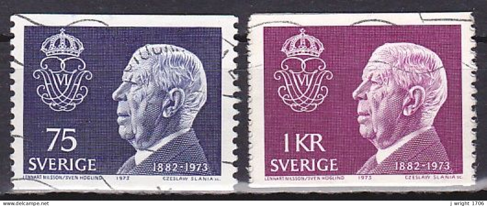 Sweden, 1973, King Gustav VI Adolf, Set, USED - Oblitérés