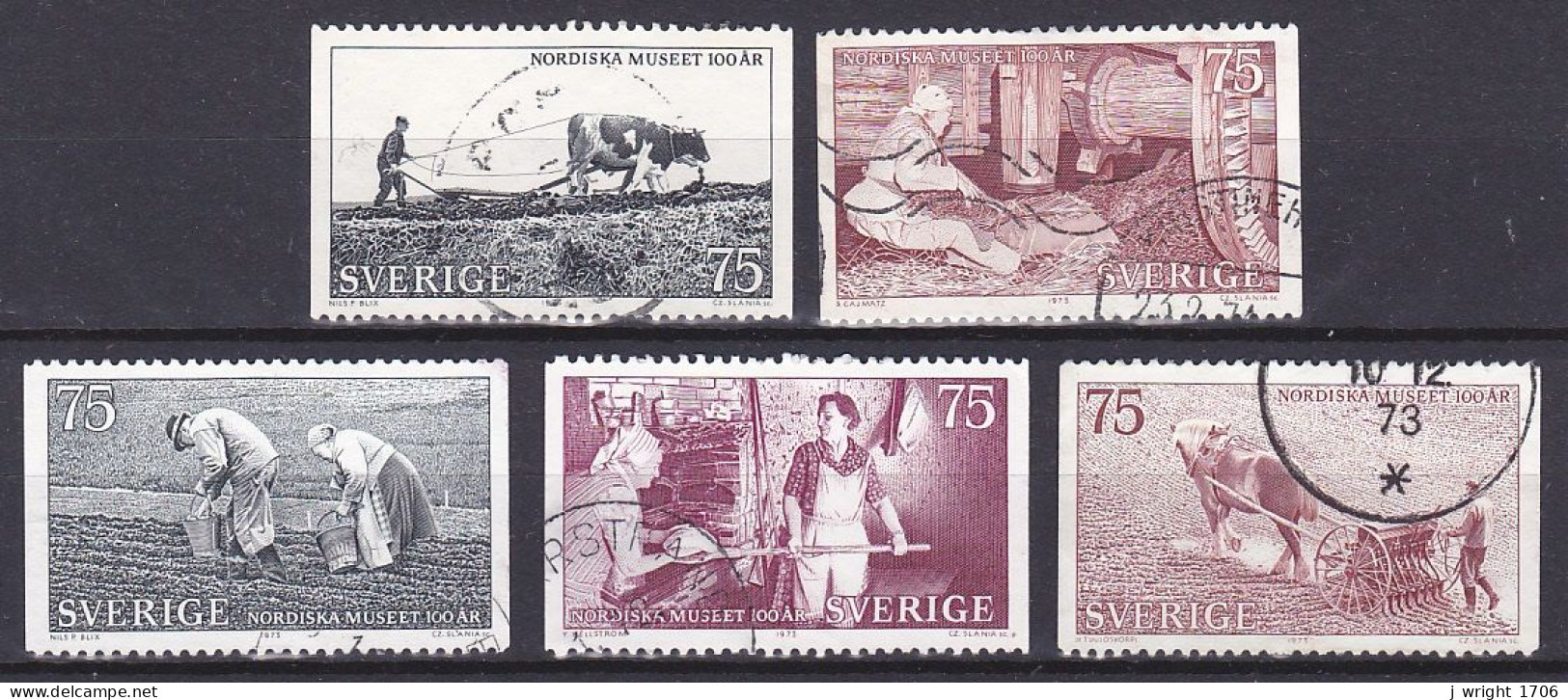 Sweden, 1973, Nordic Museum Centenary, Set, USED - Used Stamps