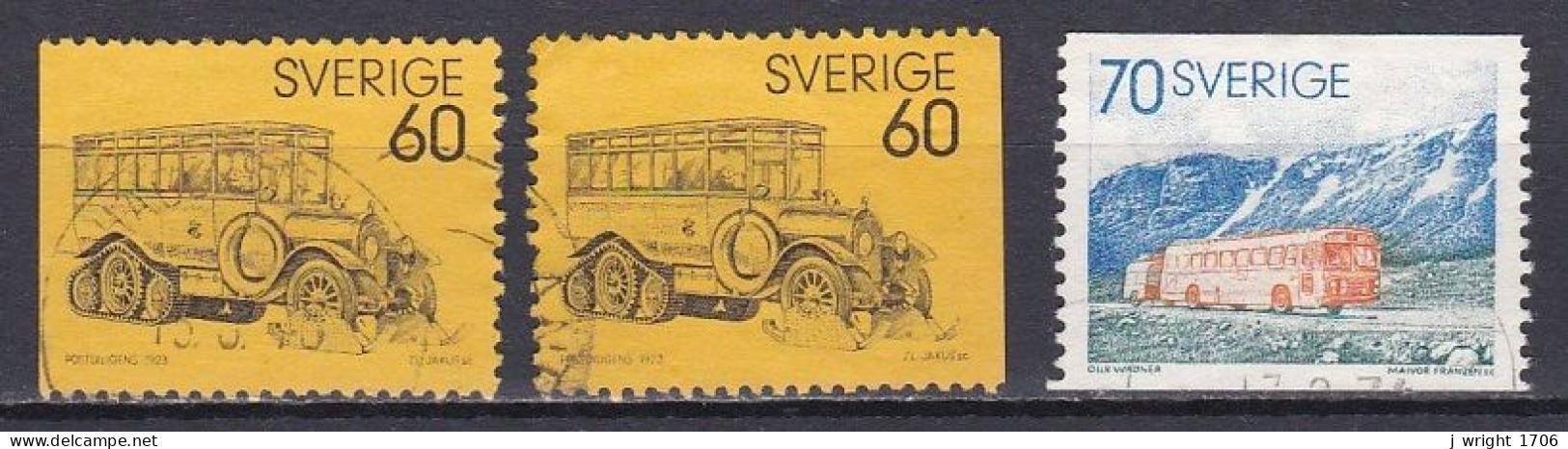 Sweden, 1973, Mail Coaches, Set, USED - Oblitérés