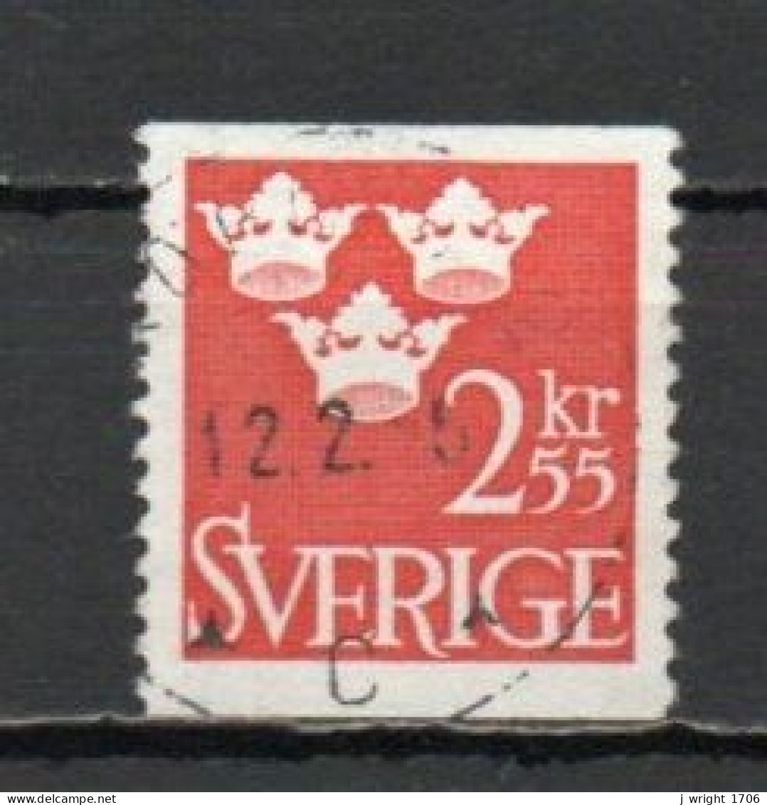 Sweden, 1964, Three Crowns, 2.55kr, USED - Used Stamps