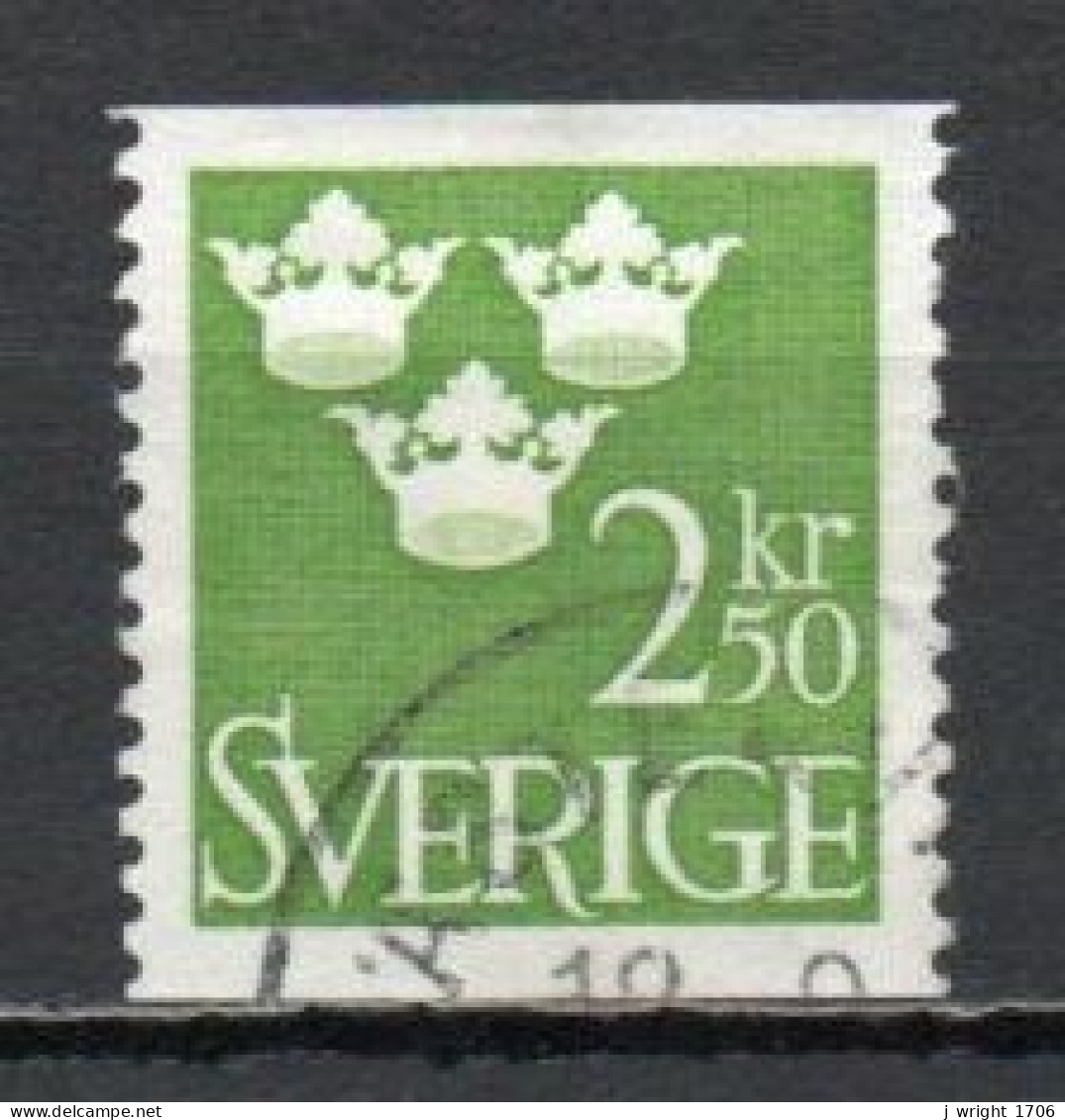 Sweden, 1961, Three Crowns, 2.50kr, USED - Oblitérés