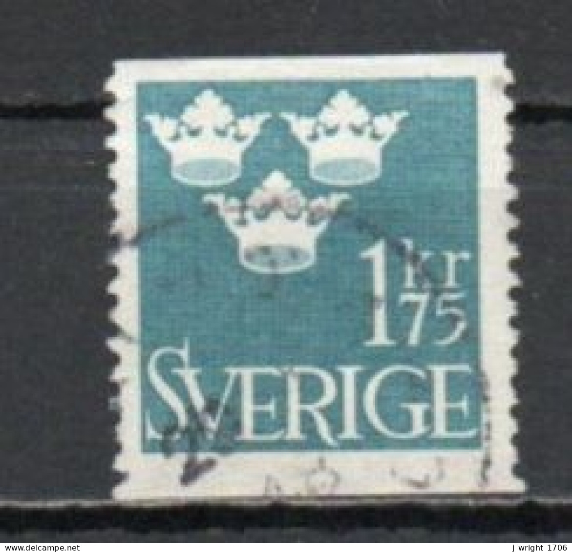 Sweden, 1948, Three Crowns, 1.75kr, USED - Used Stamps