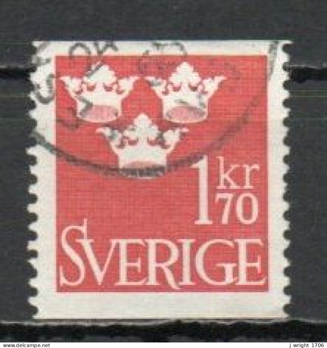 Sweden, 1951, Three Crowns, 1.70kr, USED - Gebruikt