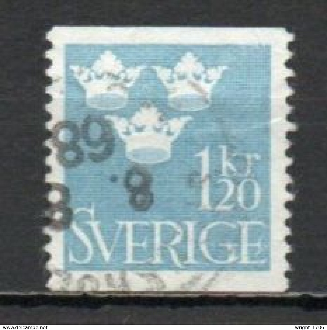 Sweden, 1964, Three Crowns, 1.20kr/Light Blue, USED - Used Stamps
