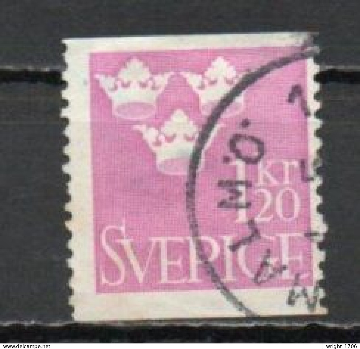 Sweden, 1939, Three Crowns, 1.20kr/Pink, USED - Used Stamps