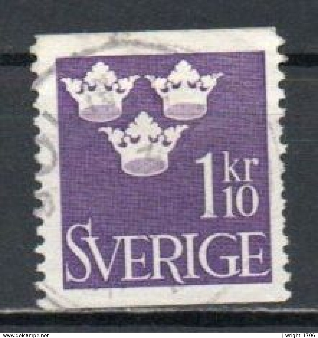 Sweden, 1948, Three Crowns, 1.10kr, USED - Usados