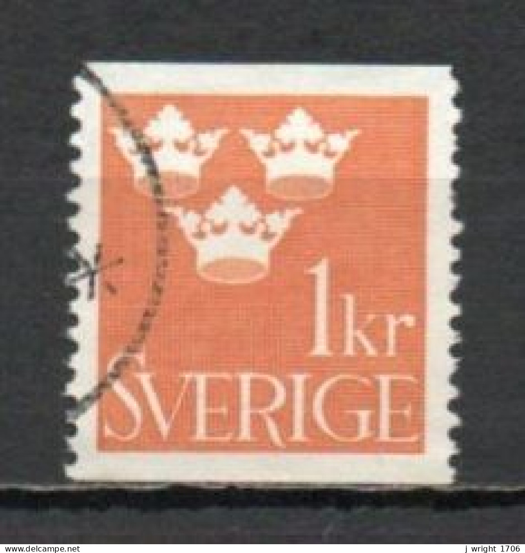 Sweden, 1939, Three Crowns, 1kr, USED - Gebruikt