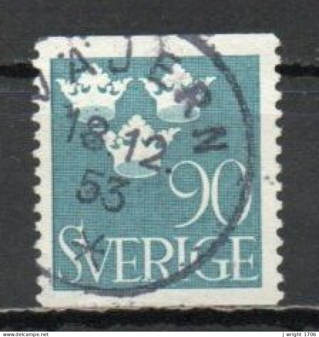 Sweden, 1939, Three Crowns, 90ö, USED - Gebruikt