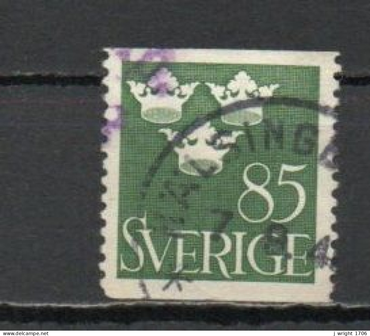 Sweden, 1939, Three Crowns, 85ö/Dark Green, USED - Used Stamps