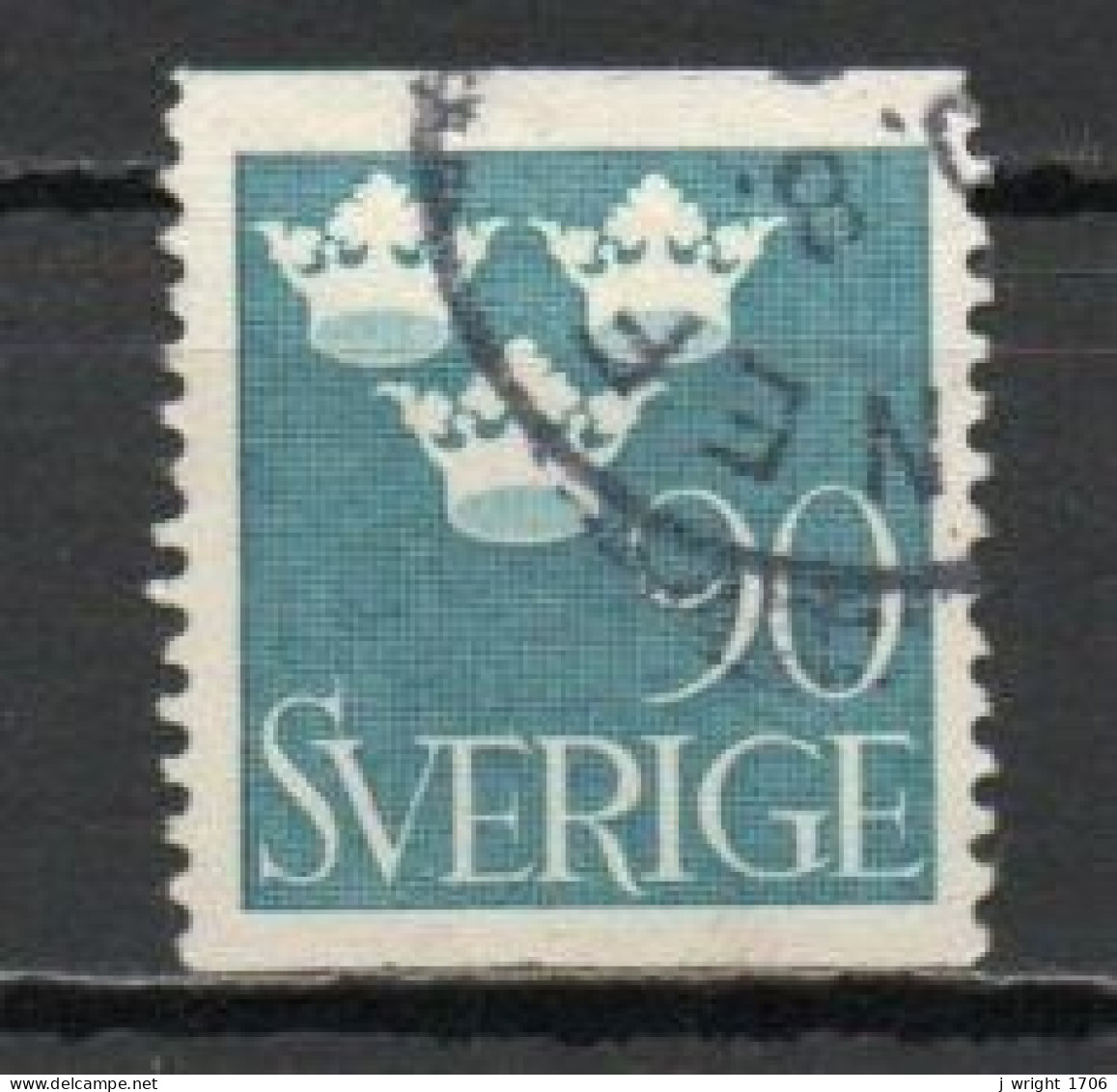 Sweden, 1939, Three Crowns, 90ö, USED - Gebruikt