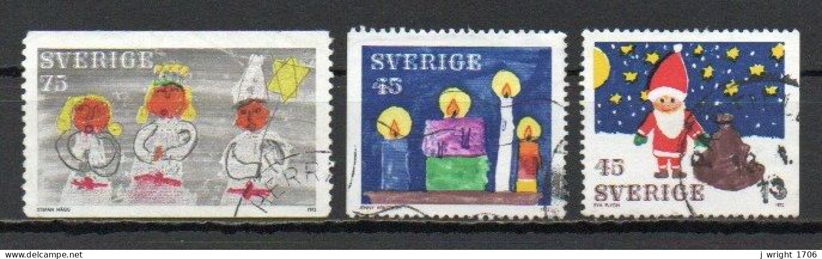 Sweden, 1972, Christmas, Set, USED - Usados