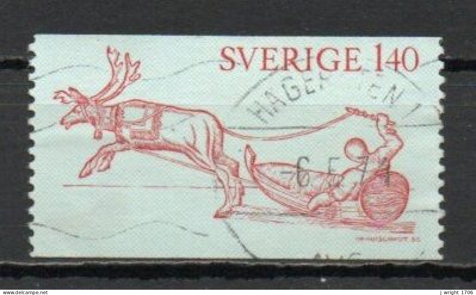 Sweden, 1972, Lapponia Woodcut, 1.40kr, USED - Gebruikt