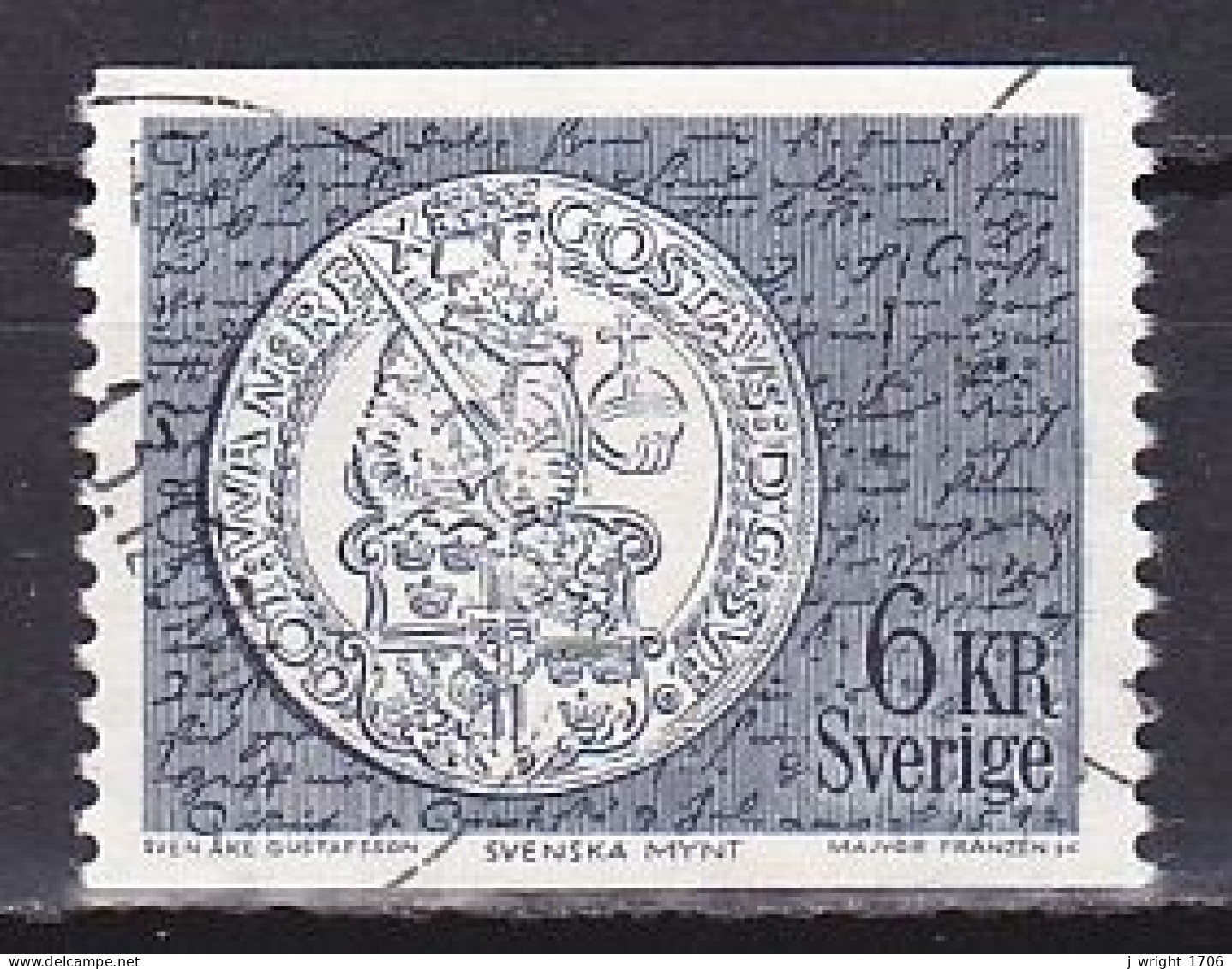 Sweden, 1972, Gustav Vasa Silver Coin, 6kr, USED - Oblitérés