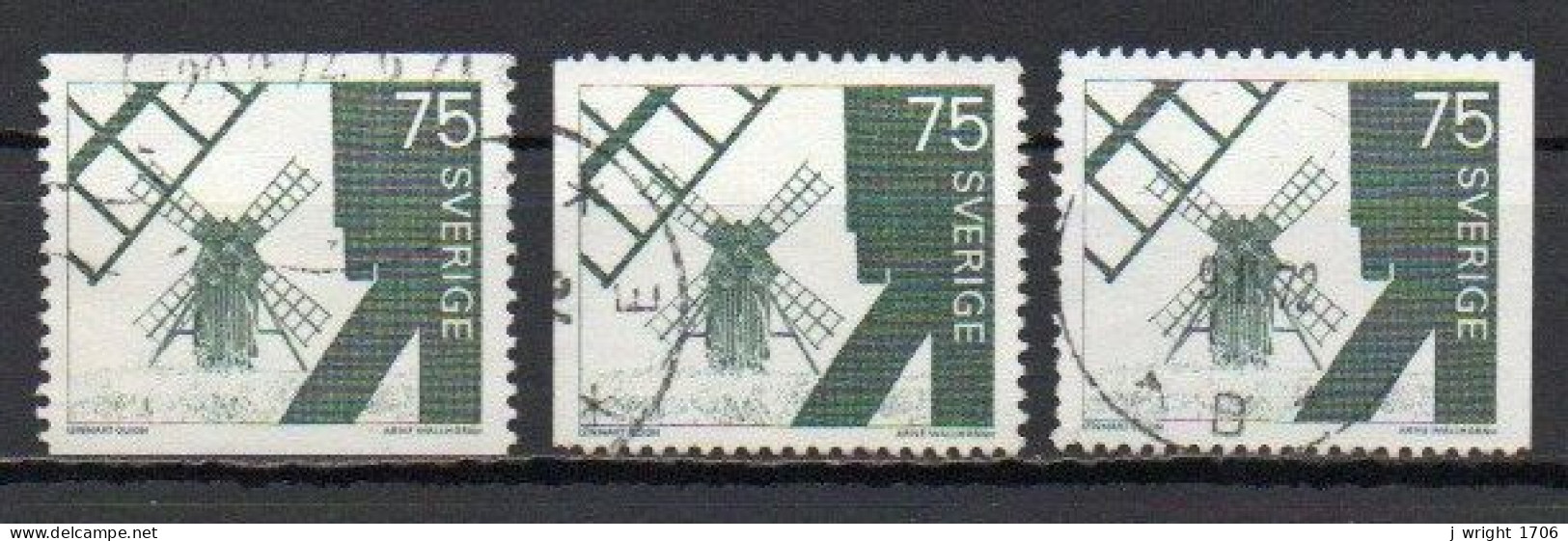 Sweden, 1971, Windmill Ölana Island, 75ö, USED - Used Stamps