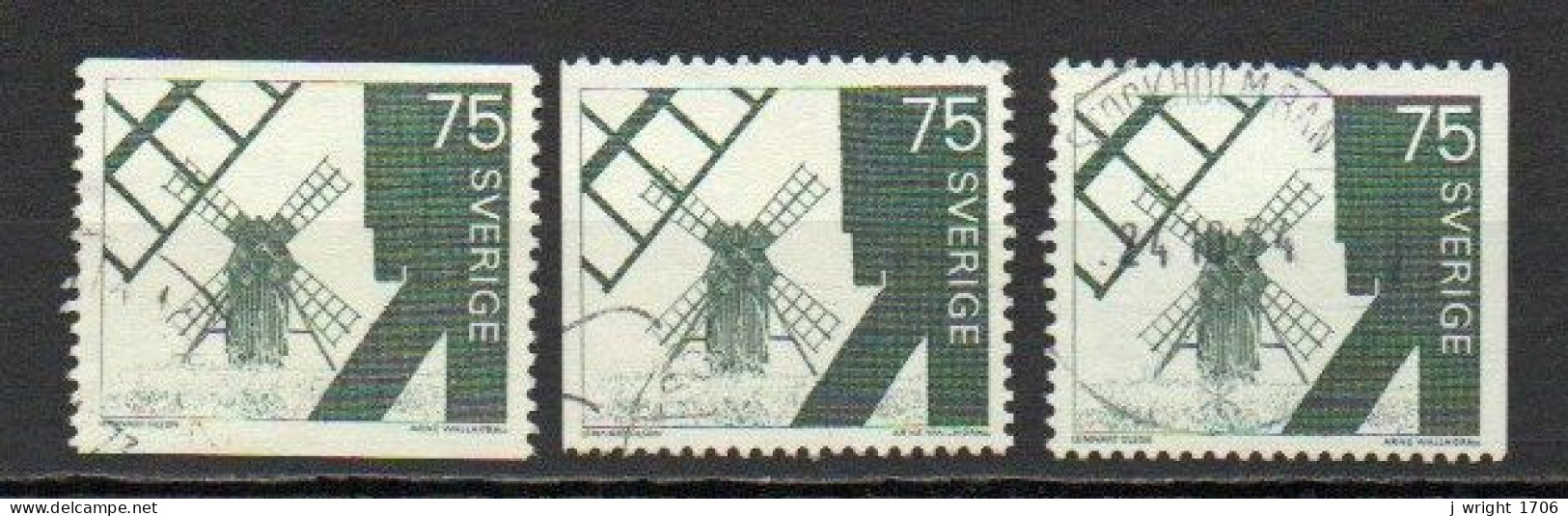 Sweden, 1971, Windmill Ölana Island, 75ö, USED - Used Stamps