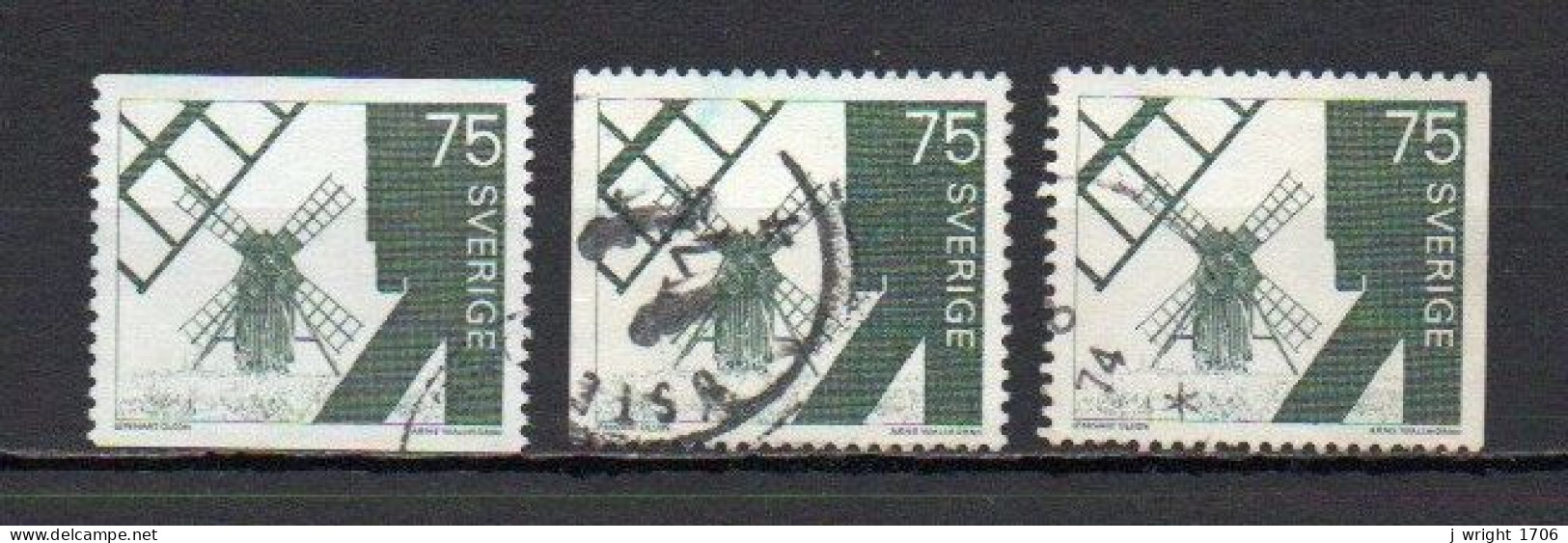 Sweden, 1971, Windmill Ölana Island, 75ö, USED - Gebruikt