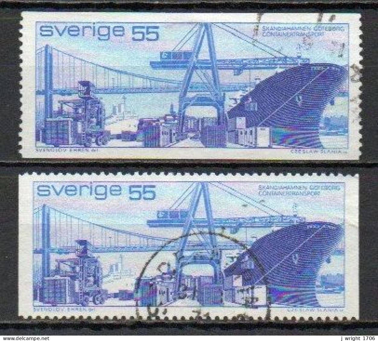 Sweden, 1971, Gothenburg Port, 55ö, USED - Usati