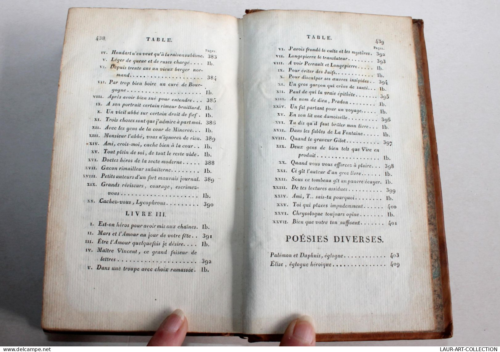 OEUVRES CHOISIES DE J. B. ROUSSEAU A L'USAGE DES LYCEES & ECOLES 1805 STEREOTYPE / ANCIEN LIVRE XIXe SIECLE (1803.143)