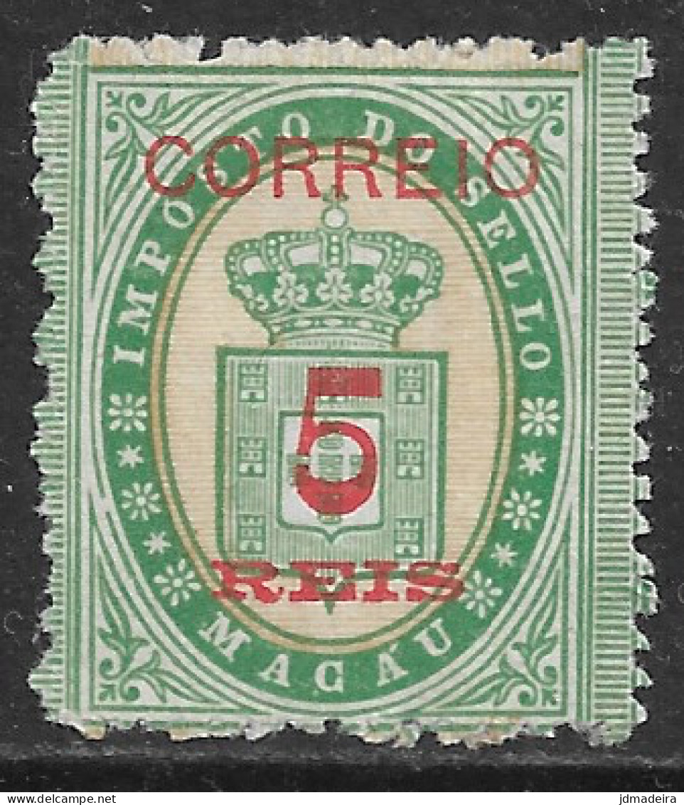 Macau Macao – 1887 Revenues Stamps Surcharged - Nuevos