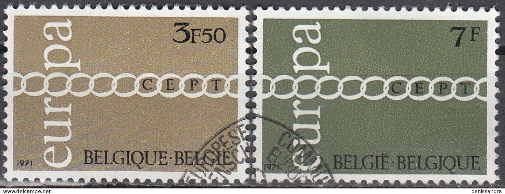 Belgique 1971 Michel 1633 - 1634 O Cote (2008) 0.70 € Europa CEPT Cachet Rond - Gebraucht