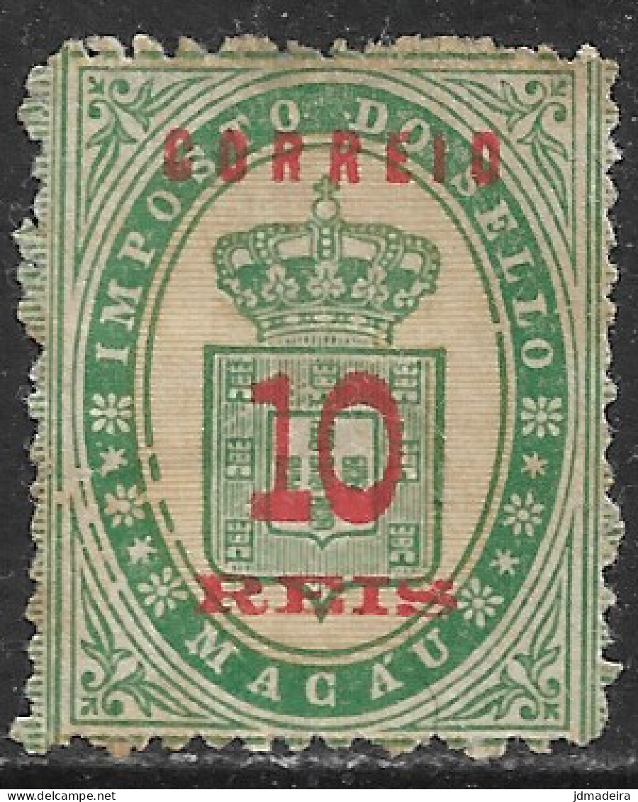 Macau Macao – 1887 Revenues Stamps Surcharged - Ungebraucht