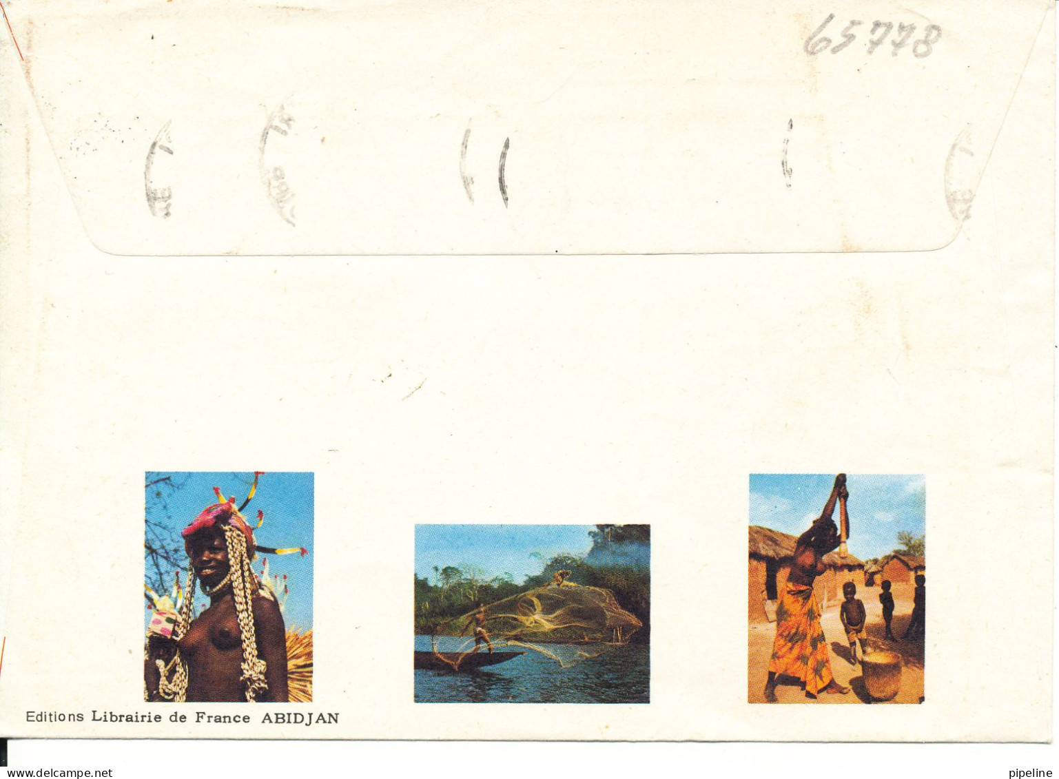 Ivory Coast Air Mail Cover Sent To France 27-12-1976 Folded Cover - Ivoorkust (1960-...)