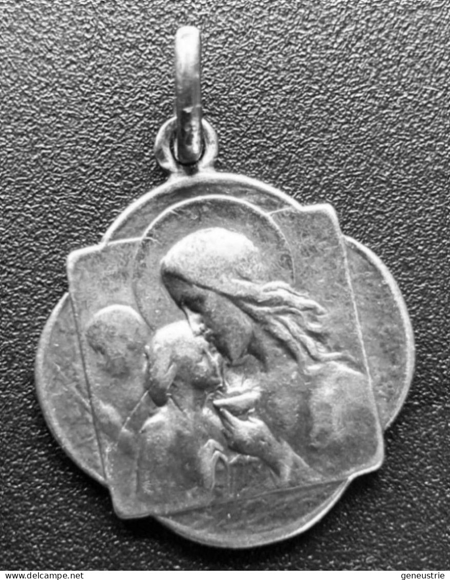 Pendentif Médaille Religieuse De Communion Argent 800 Début XXe "Jésus-Christ / 1904" Religious Medal - Religion & Esotérisme