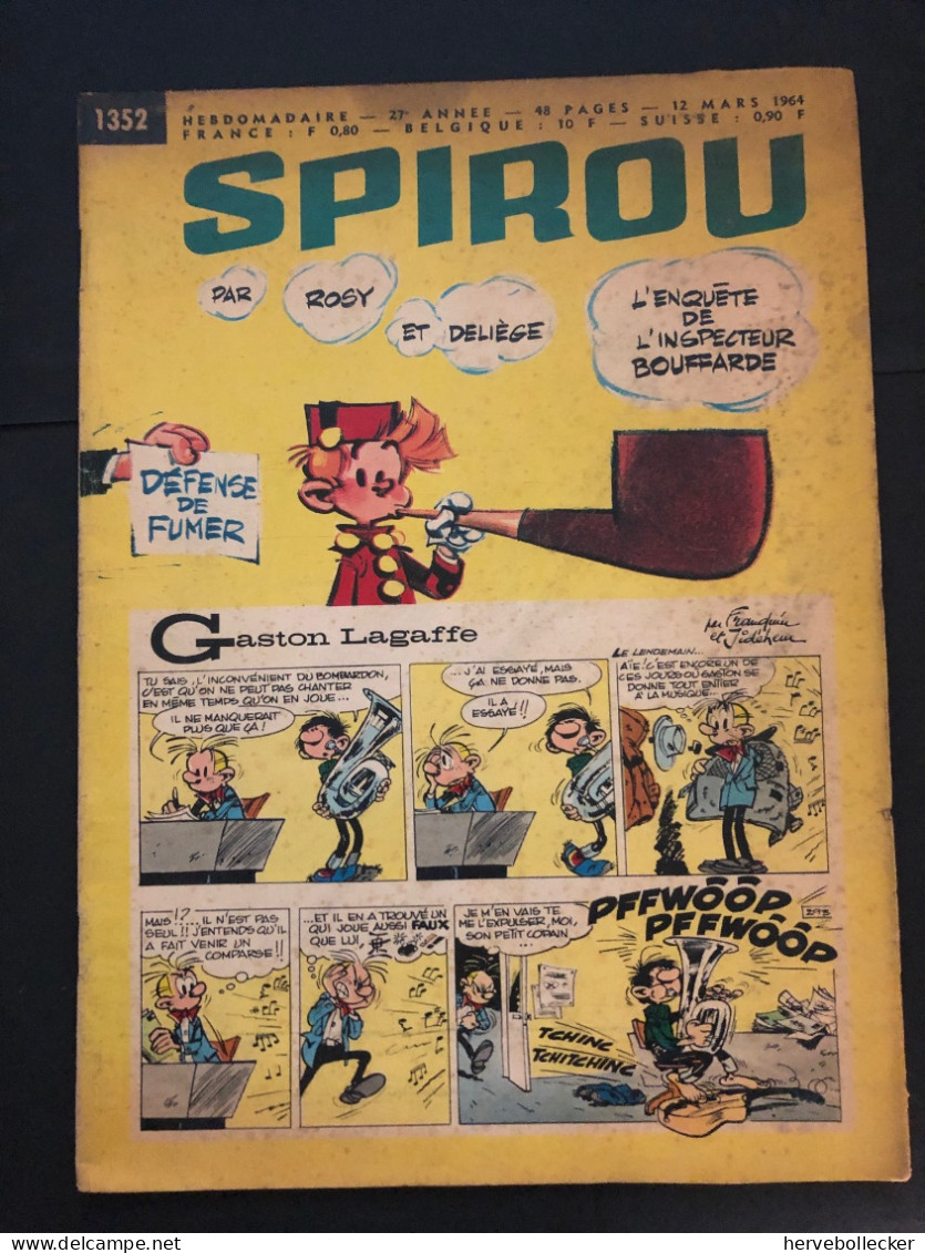 Spirou Hebdomadaire N° 1352 -1964 - Spirou Magazine