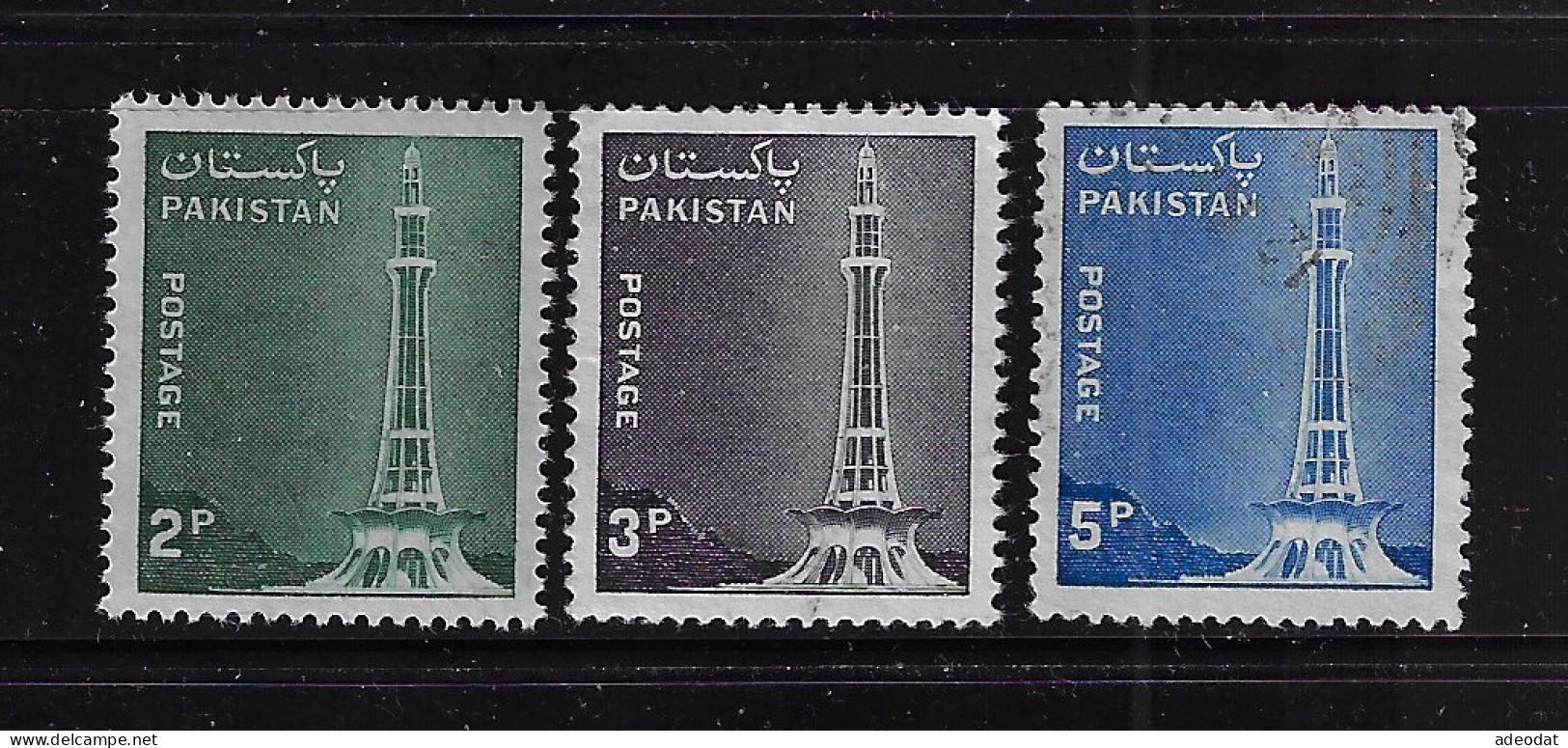 PAKISTAN 1978 SCOTT 459-461 MH/USED    $0.60 - Pakistán
