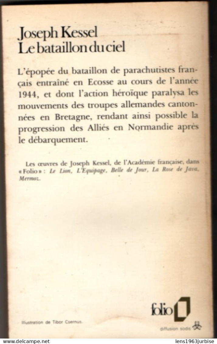 Le Bataillon Du Ciel Joseph Kessel , ( 1974 ) - Guerra 1939-45