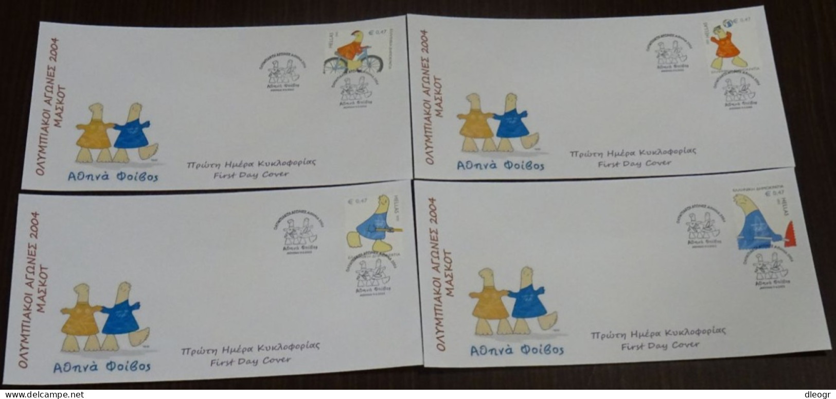 Greece 2003 Olympic Mascots Full Set FDC - FDC