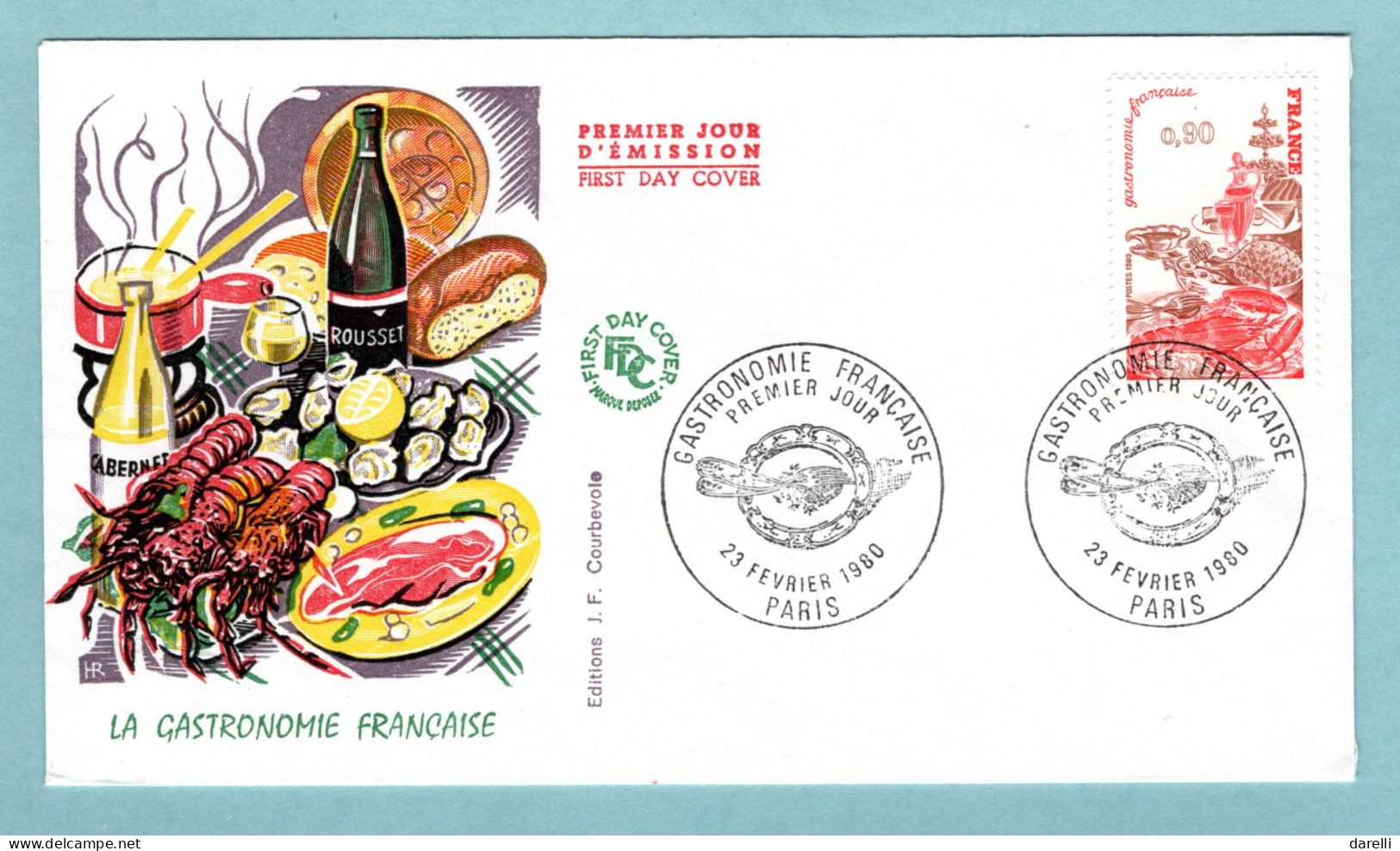 FDC France 1980 - Gastronomie Française - YT 2077 - 75 Paris - 1980-1989