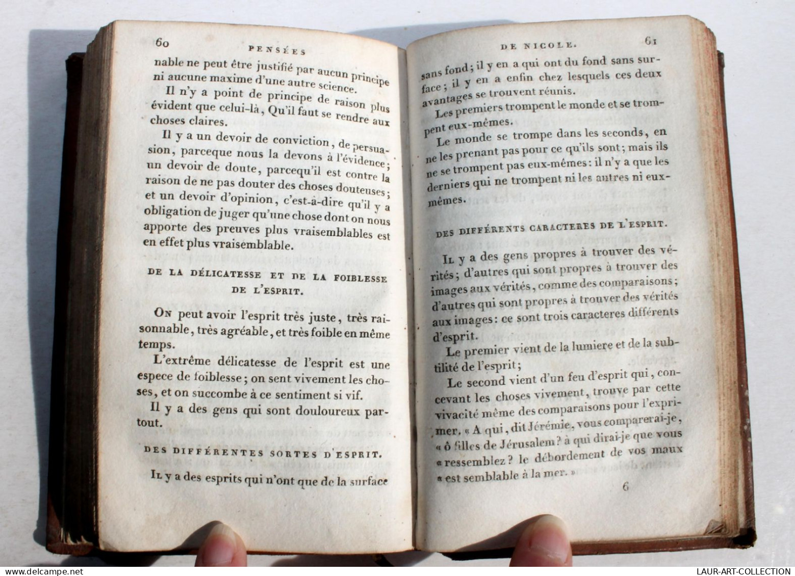 MAXIME REFLEXION MORALE DE ROCHEFOUCAULD Ed STEREOTYPE 1815 + PENSEE NICOLE 1806 / ANCIEN LIVRE XIXe SIECLE (1803.17) - 1801-1900