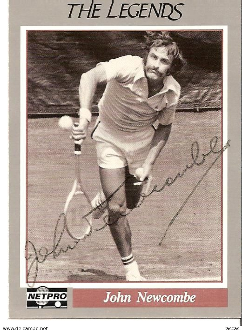 TENNIS - PETITE PHOTO DEDICACEE DU TENNISMAN AUSTRALIEN JOHN NEWCOMBE - FORMAT 8.8 X 6.4 - Dédicacées