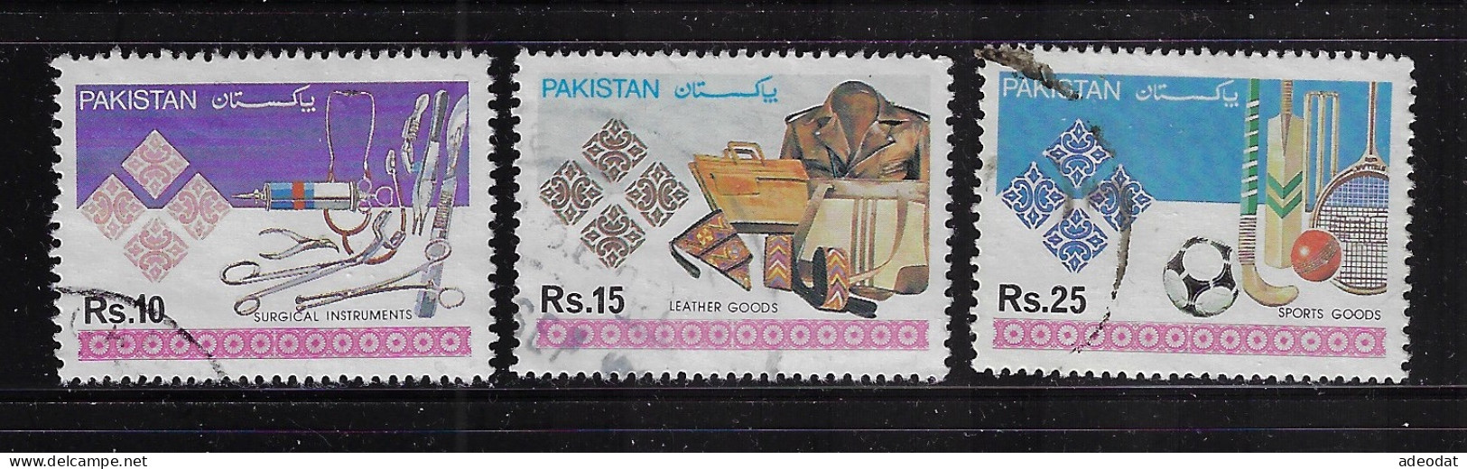 PAKISTAN 1992 SCOTT #782a-c  USED   CV $6.25 - Pakistan
