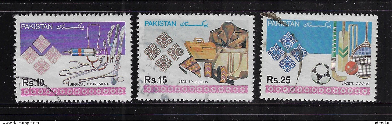 PAKISTAN 1992 SCOTT #782a-c  USED   CV $6.25 - Pakistán