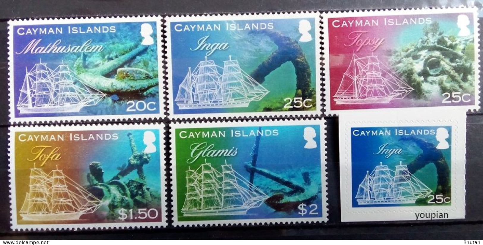 Cayman Islands 2013, Shipwrecks, MNH Stamps Set - Cayman (Isole)