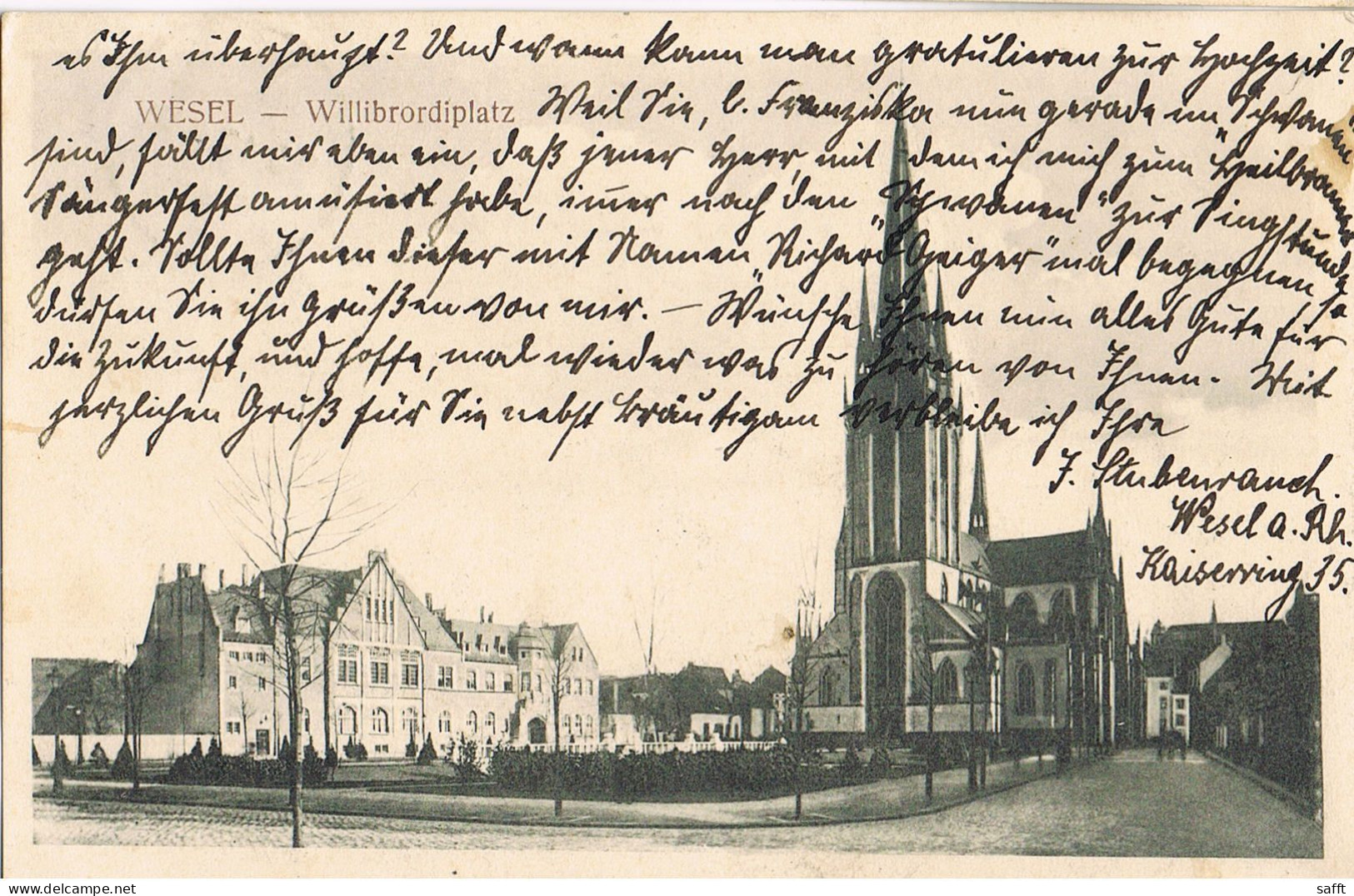 AK Wesel, Williberodiplatz 1912 - Wesel