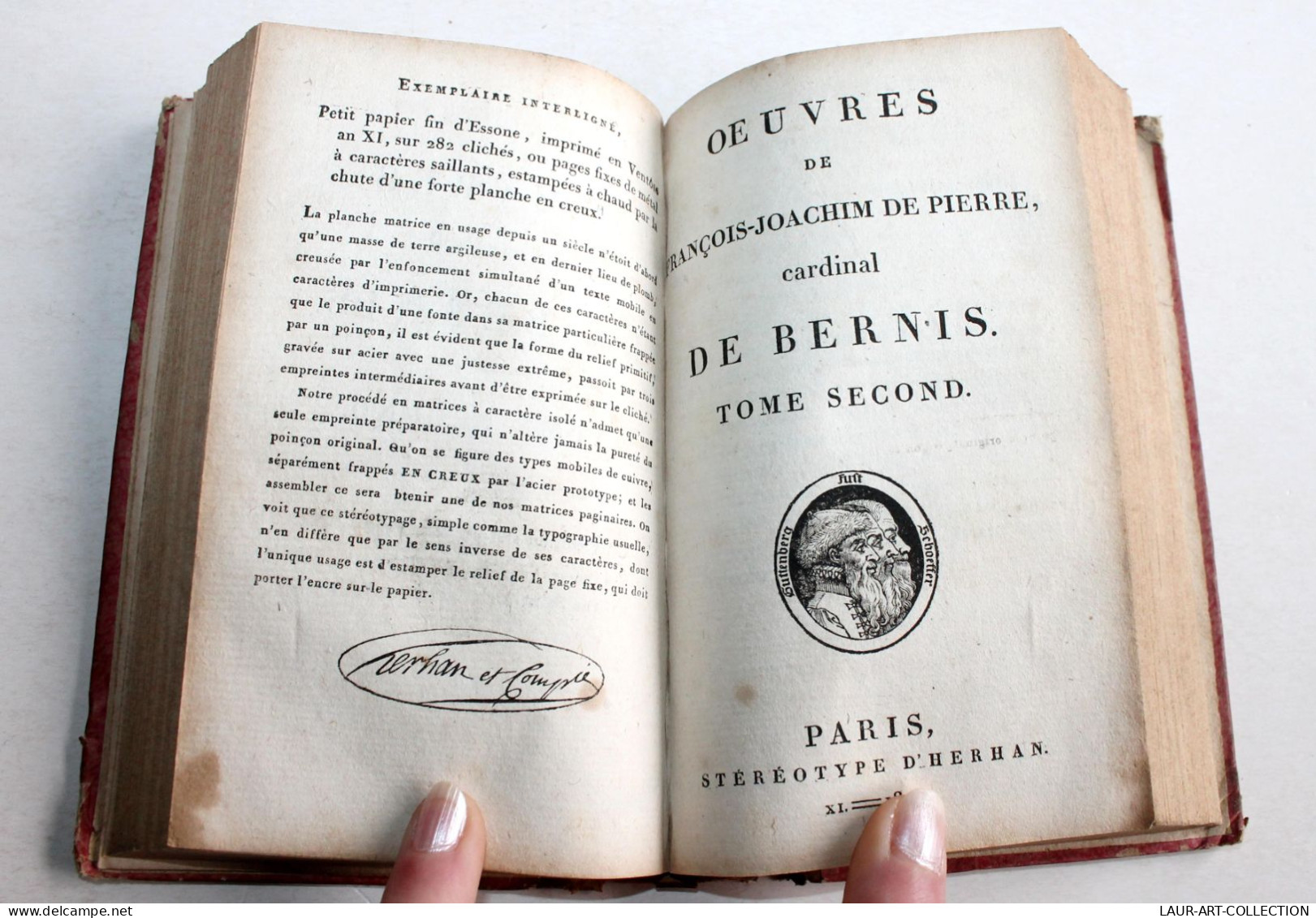 RARE OEUVRES DE F-J. DE PIERRE CARDINAL DE BERNIS Ed. STEREOTYPE 1803 TOME 1+2/2 / ANCIEN LIVRE XIXe SIECLE (1803.17') - 1801-1900