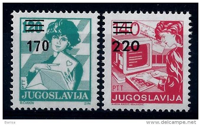 Yugoslavia 1988; Definitive; Postal Services, MiNo. 2316/7. MNH (**) - Ongebruikt