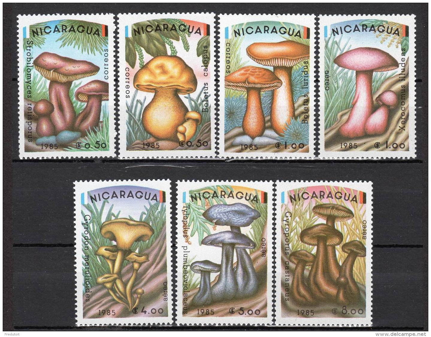 NICARAGUA - N°1361/3+ PA ** (1985) Champignons - Nicaragua