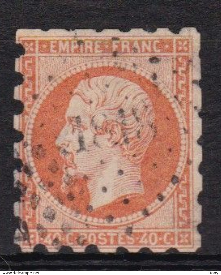 1 Timbre  40 C Orange    Napoléon III   Oblitéré     Piquage Susse - 1853-1860 Napoleon III