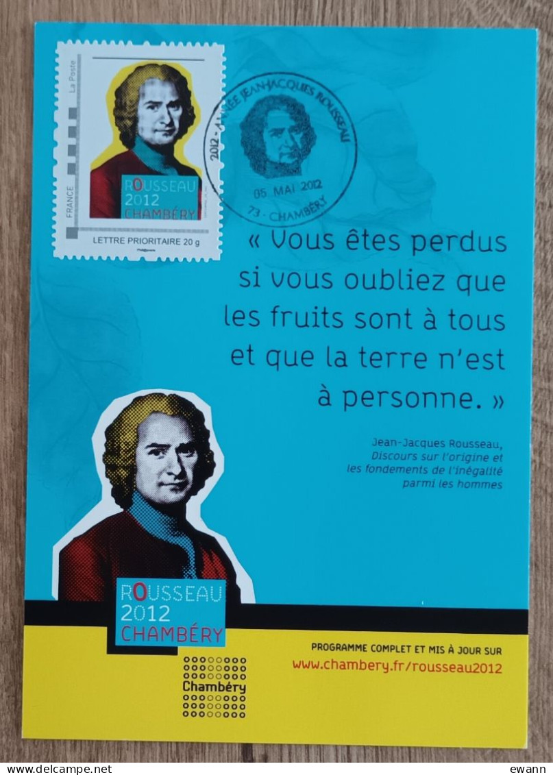 Montimbramoi - ANNEE JEAN JACQUES ROUSSEAU - CHAMBERY - 2012 - Covers & Documents