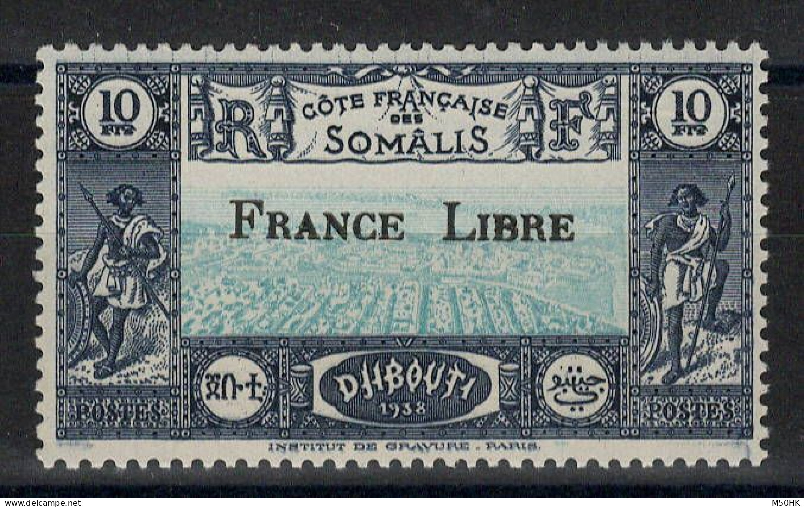 Signé BRUN - Cote Des Somalis - YV 231 N** MNH Luxe , France Libre , Cote 360 Euros , R - Nuevos