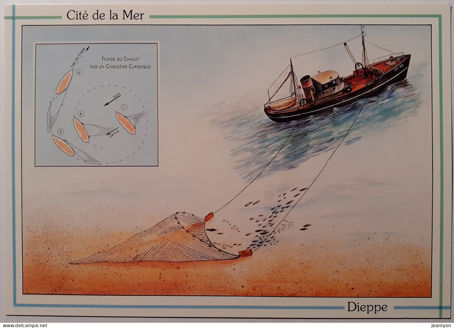 PECHE POISSON / BATEAU - DIEPPE (76) / Cité De La Mer - Filage Du Chalut Sur Un Chalutier Classique - Pêche